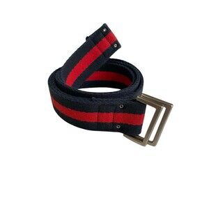 Structure D Ring Belt Black Red